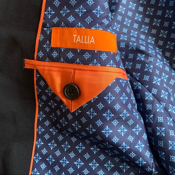 NWT TALLIA Solid Wool Blend Sport Coat in Navy Blue - Picture 6 of 10